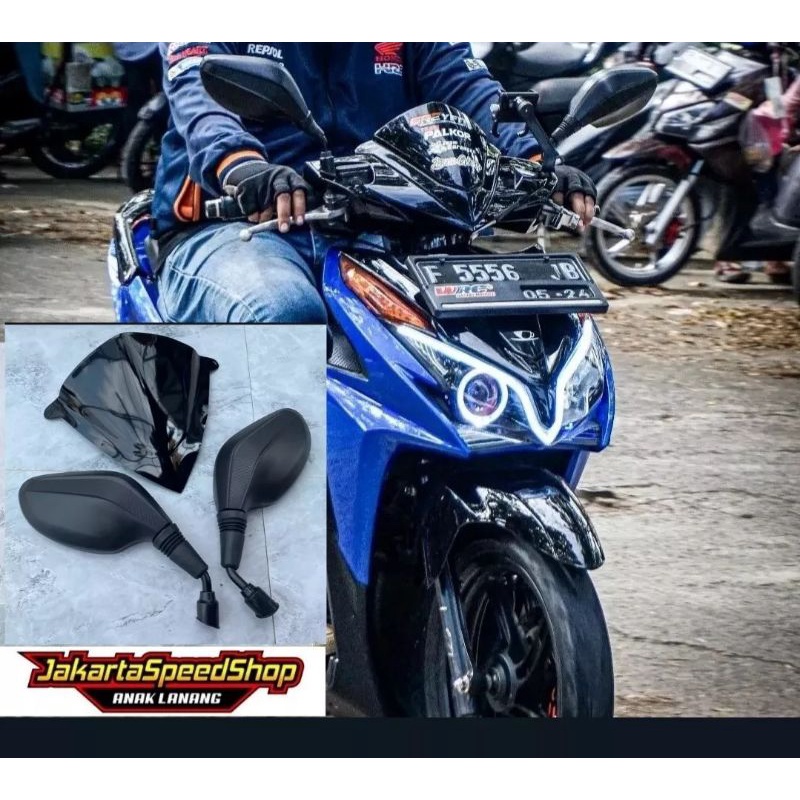 Paket visor vario 125 old plus spion click thailand universal pnp honda vario 125 old