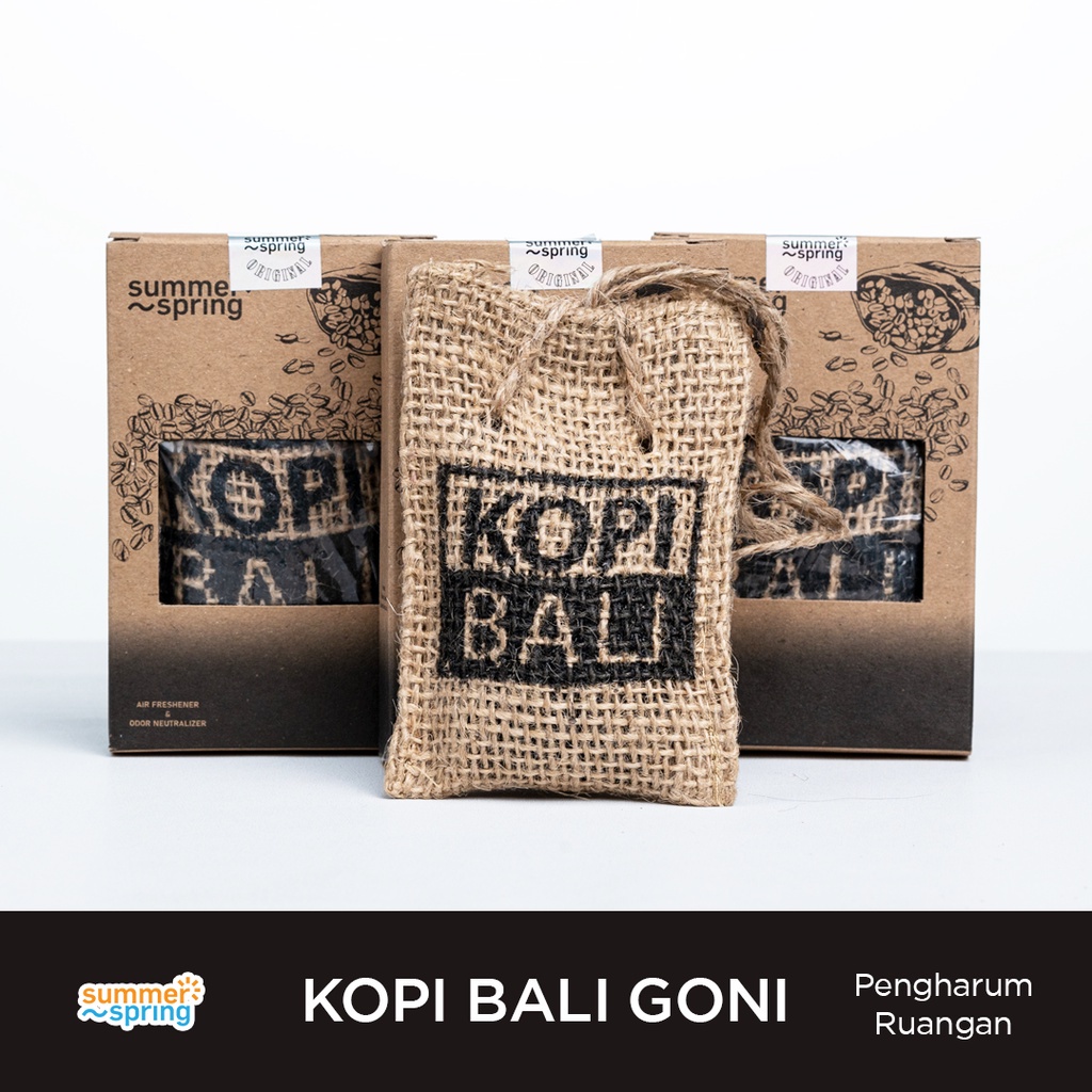 Pengharum Ruangan Kopi Bali Gantung Kemasan Goni Summer Spring Original Biji Kopi Asli Fresh