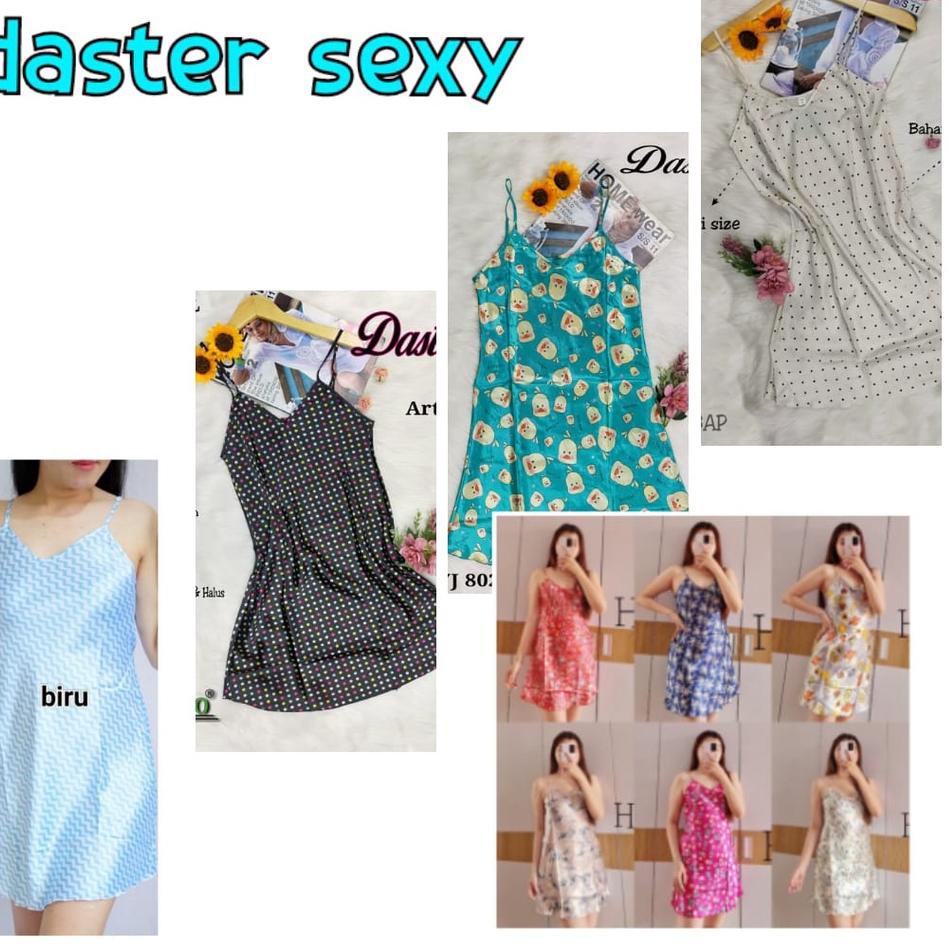 Stok Terbaru  Daster Satin Sexy Import Baju Tidur Santai Murah Tali Kecil Bisa COD TAY3