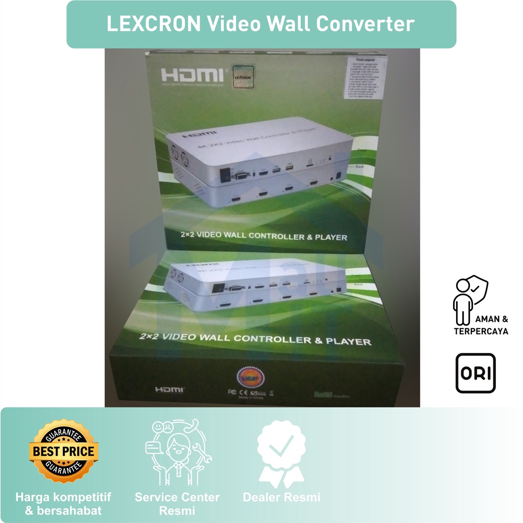 MDN ( Bisa Cod ) Lexcron Video Wall HDMI 2X2 4K Controller Media Player Function