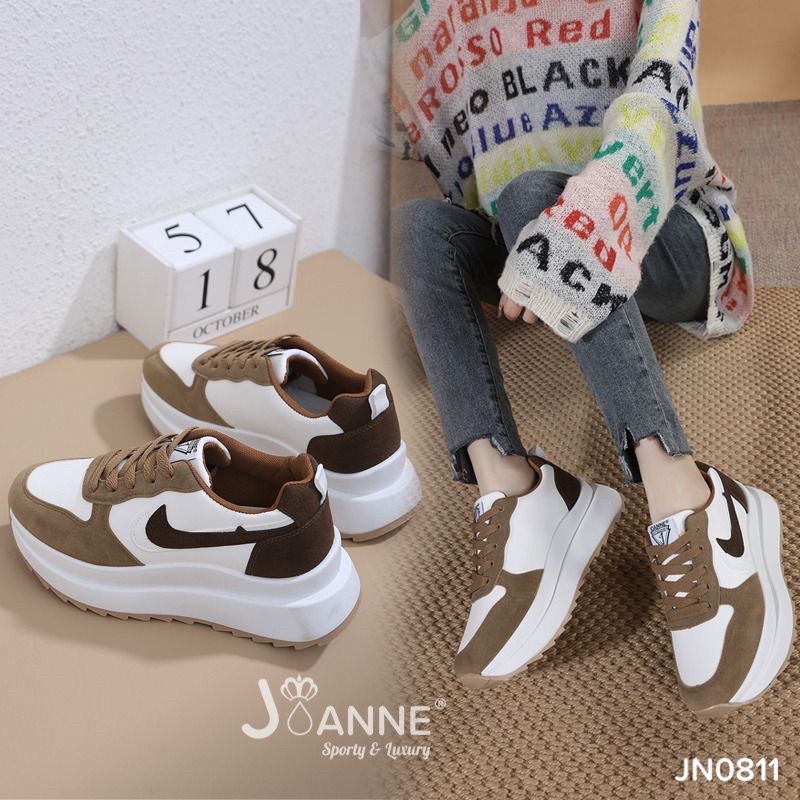 [ORIGINAL] JOANNE Highsole Sporty Sneakers Shoes Sepatu Wanita #JN0811
