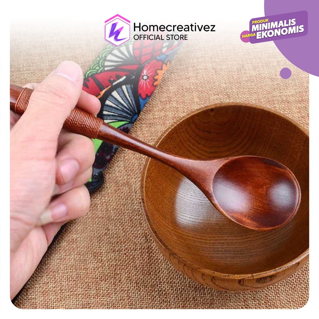 Sendok Makan Kayu / Centong Sayur Bahan Kayu Wooden Spoon