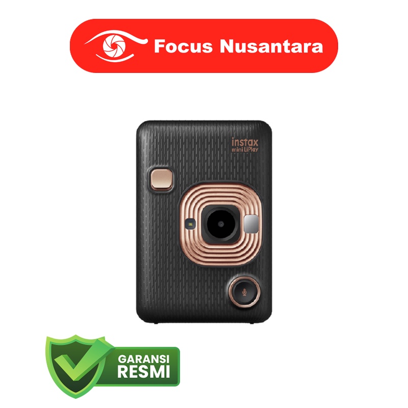 FUJIFILM Instax Mini LiPlay (elegant black) Instan Film Camera Garansi Resmi Fujifilm Indonesia 1th