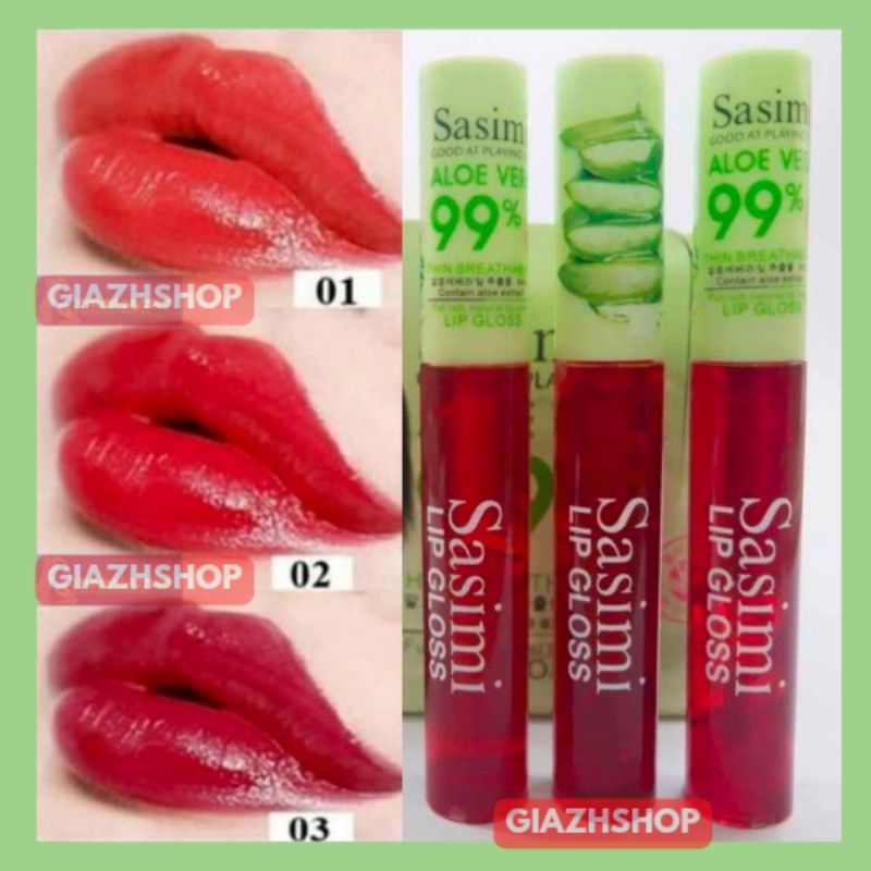 Sasimi Liptint Aloe Vera 99% Ecer Lipstik Tinta Merona Bpom Memerahkan Bibir Melembabkan Bibir