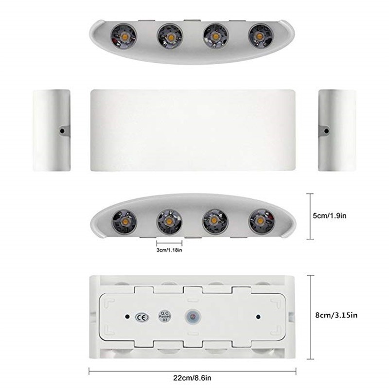 【COD】Lampu Dinding Taman Outdoor COB 4 LAMPU 6 LAMPU 8 LAMPU / LED Wall Light Minimalis Sudah Termasuk Lampu Cocok Untuk Di Tembok Pilar Dinding