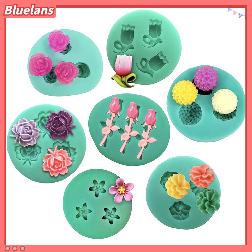 Bluelans Cetakan Kue Fondant 3D Bahan Silikon Food Grade Flexible Untuk Perlengkapan Dapur