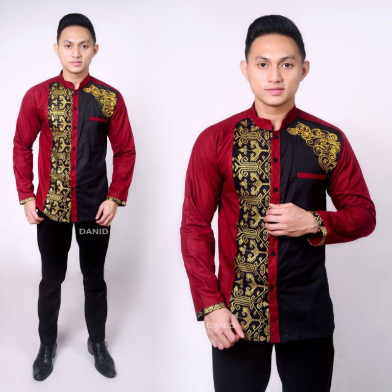 Baju Koko Batik Bordir Size M, L, XL ( ORIGINAL )