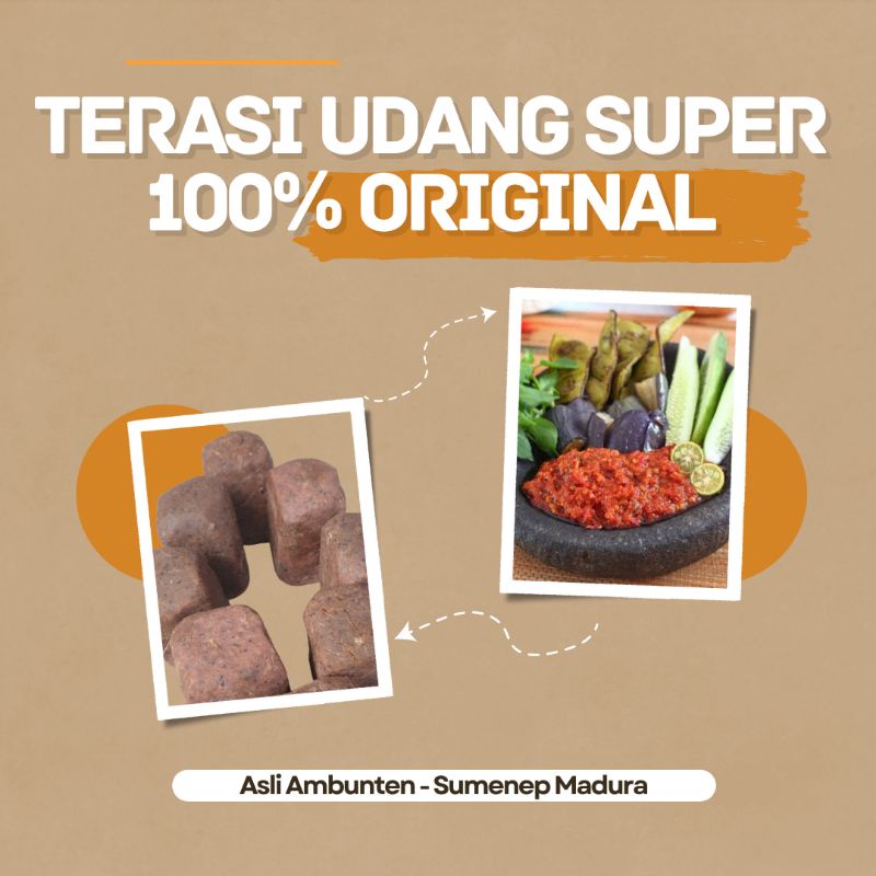 

Super Terasi Udang 100g terasi udang super khas sumenep madura / trasi udang / trasi / terasi udang / terasi