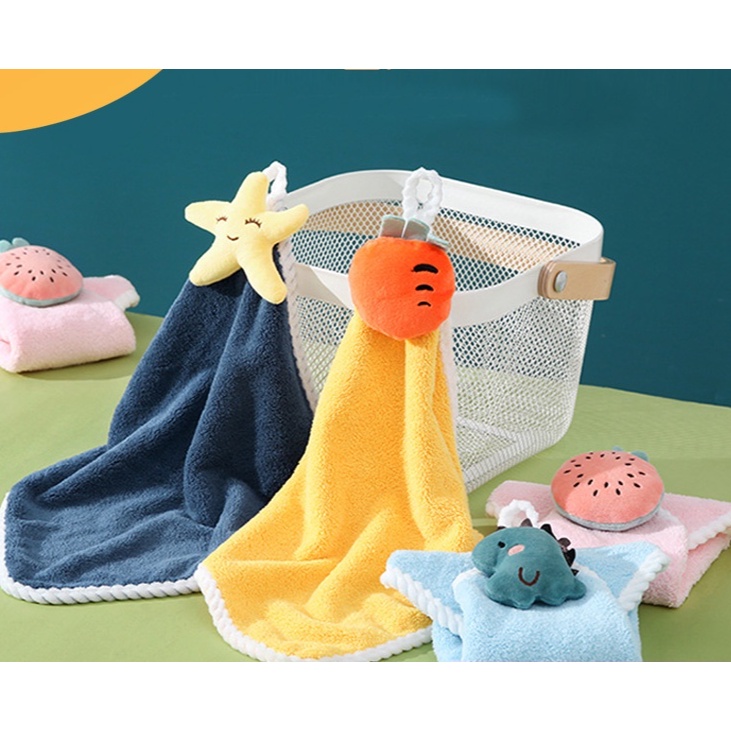 Lap Tangan Handuk Gantung Cendol Karakter 3D Lucu Towel Dapur Wastafel SRG11