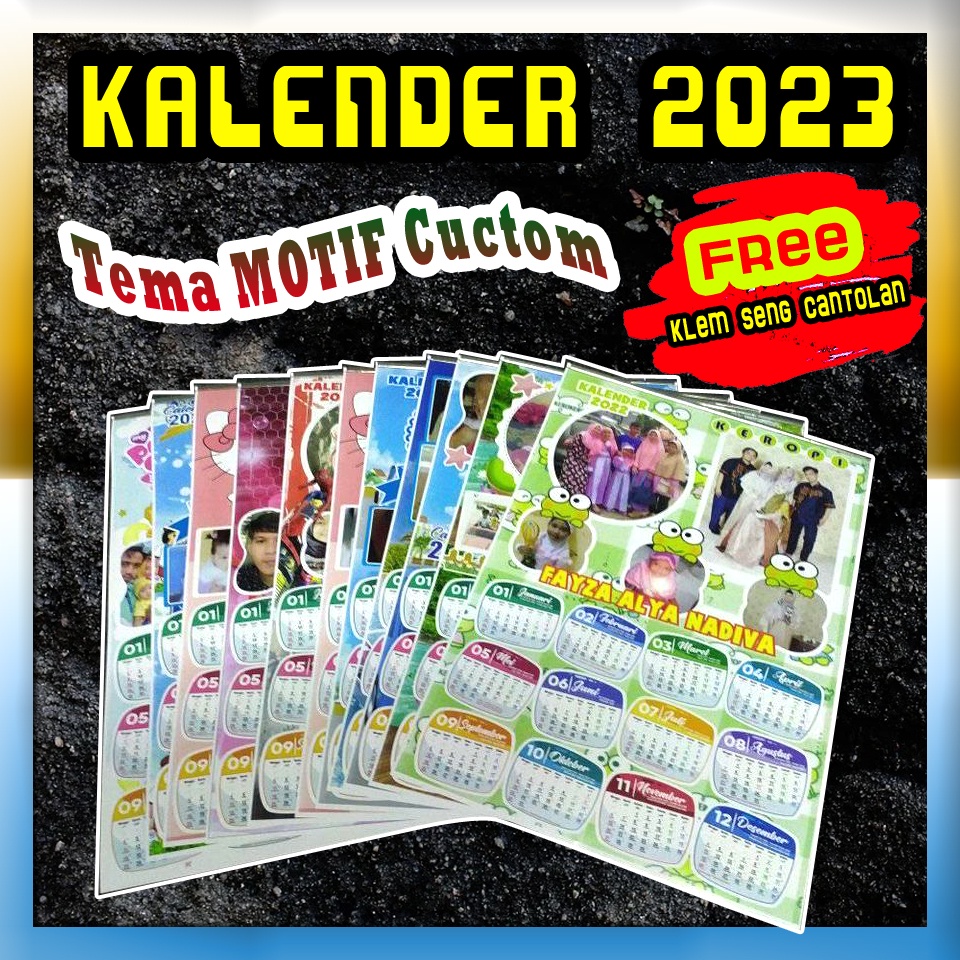 

KALENDER FOTO CUSTOM 2023 BISA PAKAI NAMA minimal 2 pcs