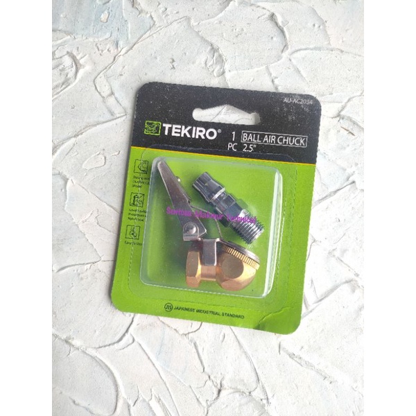 TEKIRO 2.5&quot; Air Chuck Ball Isi Angin Ban Clip Keong Kuningan