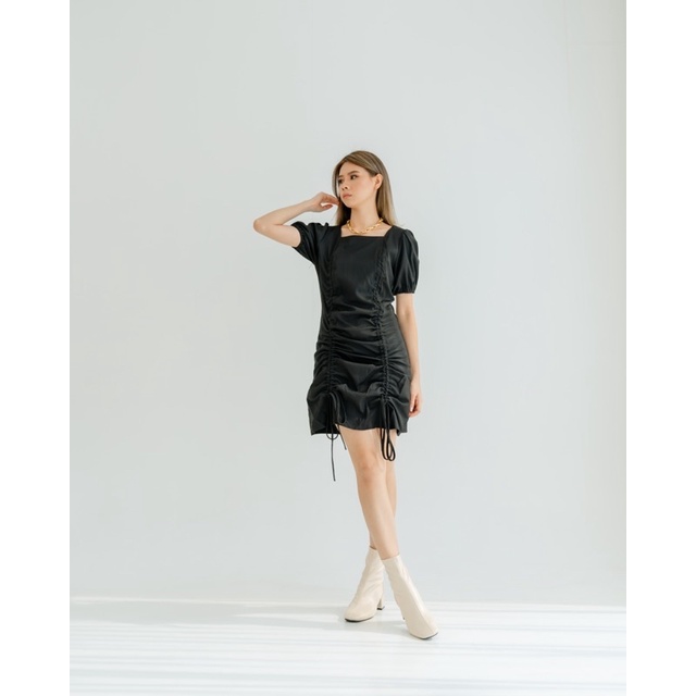 [ LittleBigCloth ] Tara Mini Dress // Mini Dress Wanita Dress Bigsize Dress Hitam Dress Pesta