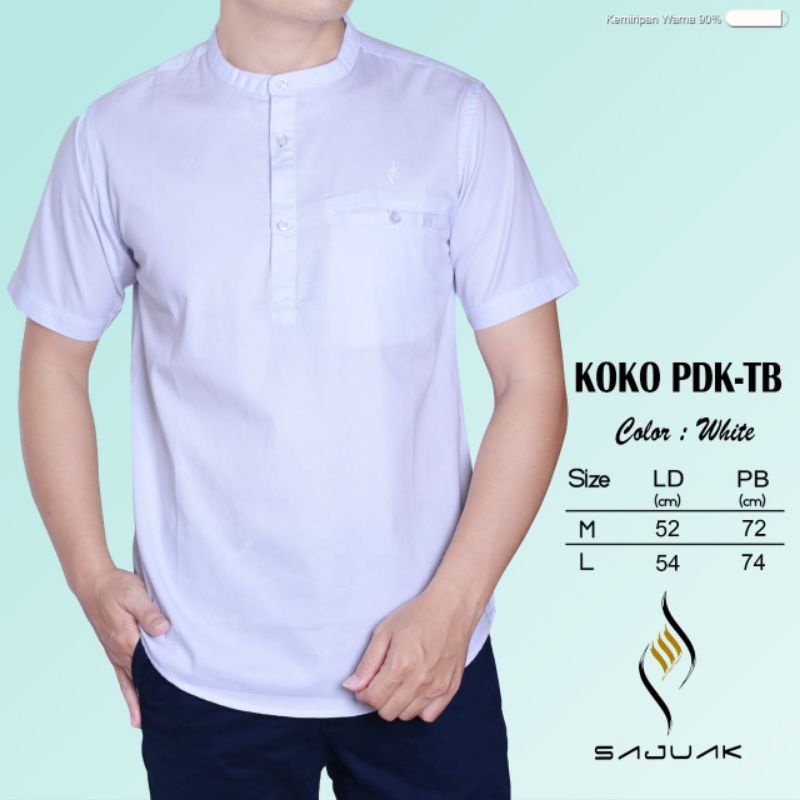 BAJU KEMEJA KOKO KEMKO PRIA LENGAN PENDEK KERAH SANGHAI TWILL COTTON ORIGINAL TERBARU SAJUAK