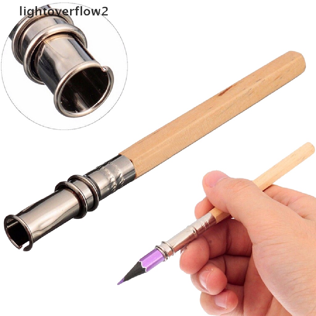 (lightoverflow2) 2pcs / Set Holder Ekstender Pensil Adjustable Untuk Menggambar