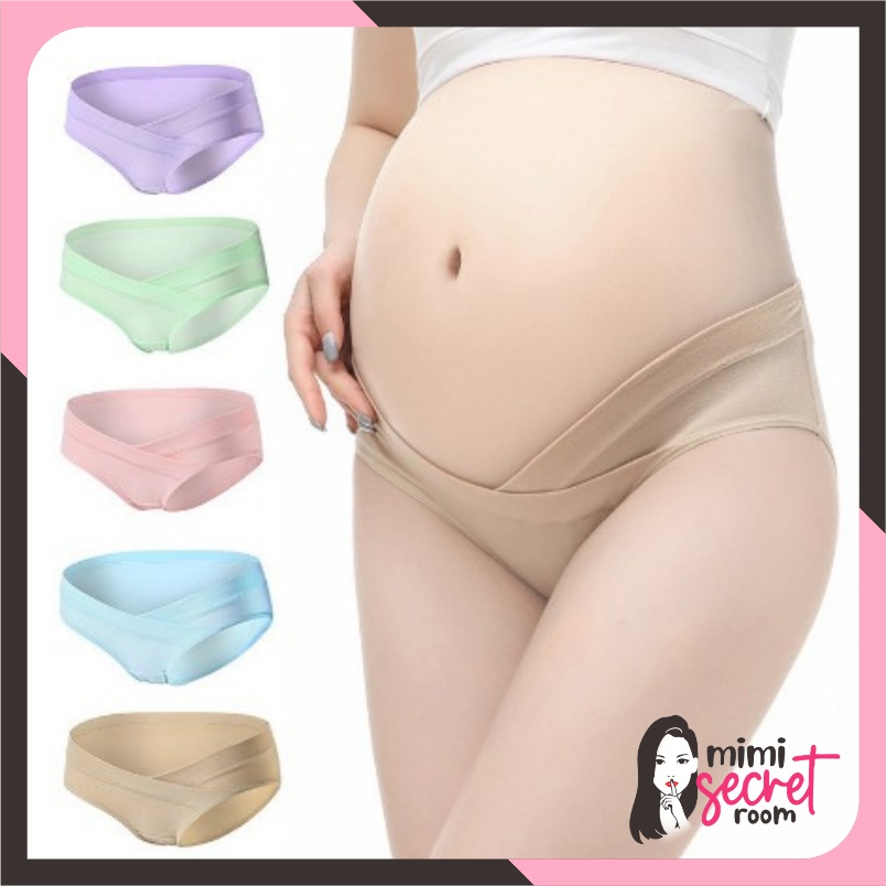 ❤ MIMI ❤ Celana Dalam Wanita Ibu Hamil Sepinggul Mini Cut CD Undies Hamil Low Waist Maternity Pants / CD Bumil