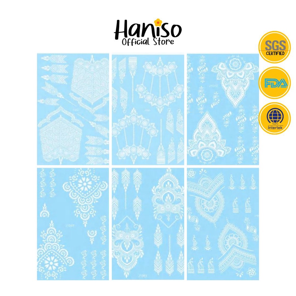 HANISO - White Henna Instan Pengantin Premium Temporer Sepasang VOL 1