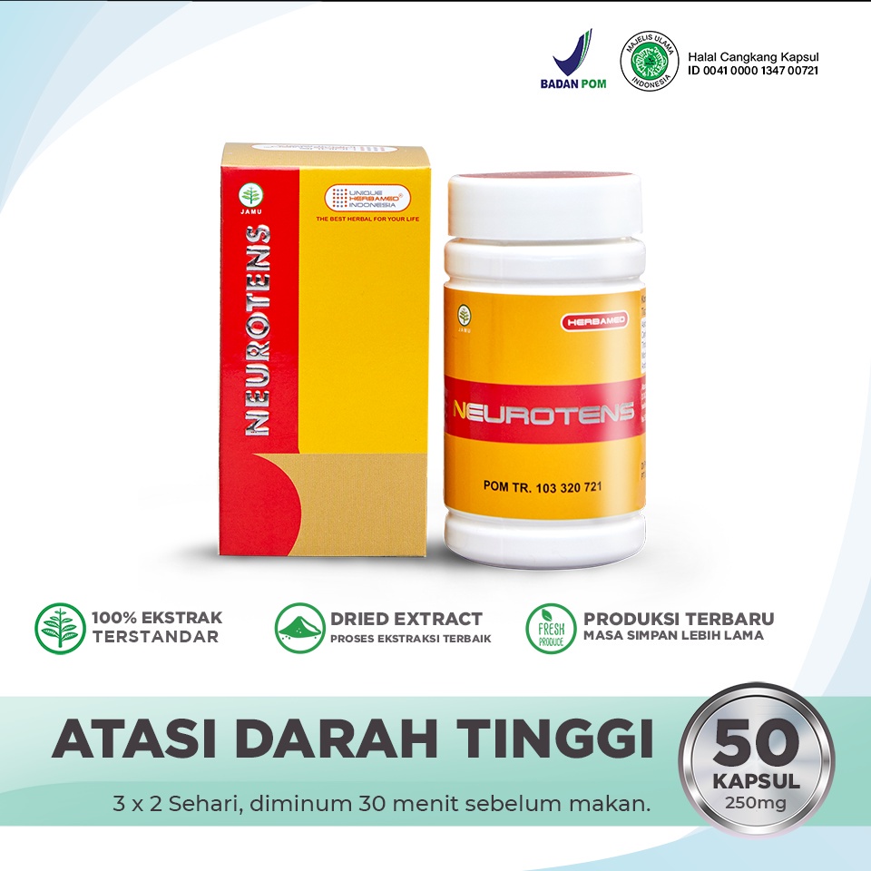 NEUROTENS Herbamed ORIGINAL Obat Herbal Alami Menurunkan Tekanan Darah Tinggi &amp; Hipertensi