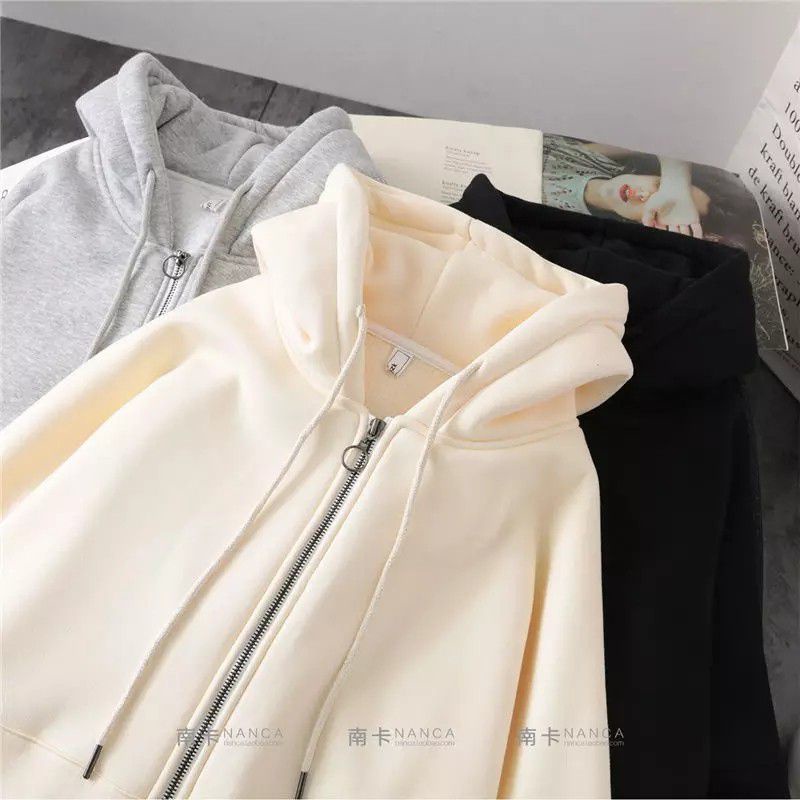 Hoodie Zipper XXL Tiga Warna Bahan Pliece Tebal