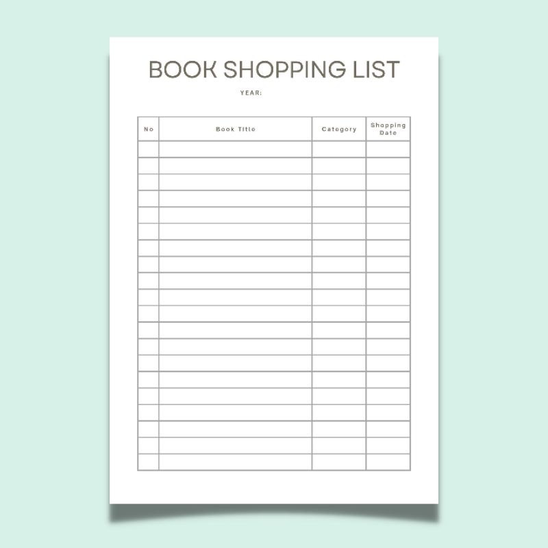 

Shopping List Loose Leaf A5 Ring 6/20 Kertas Isi Binder Bookpaper 90 gsm Insert Planner Kertas Agenda Keuangan Rencana Tahunan