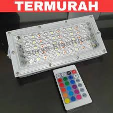 lampu LED sorot 50 watt RGB slim lampu tembak warna warni outdoor