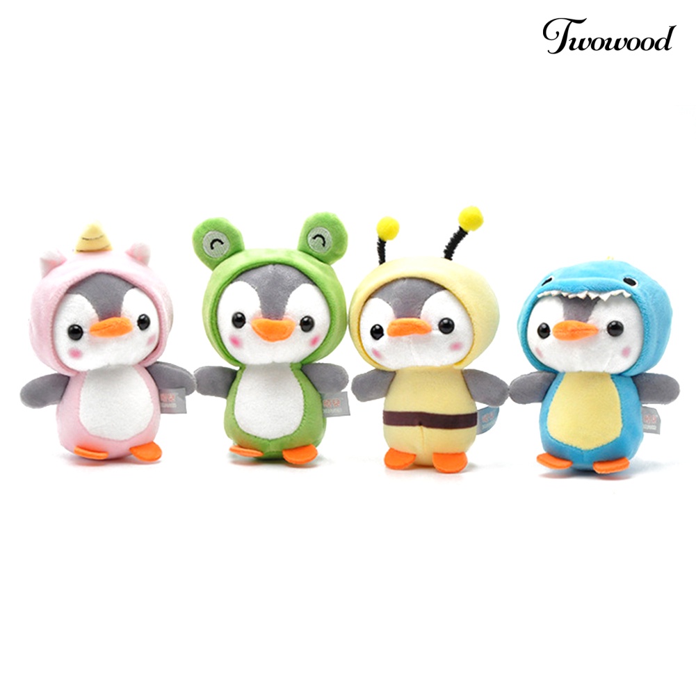 Twowood Gantungan Kunci Boneka Penguin / Lebah Bahan Plush