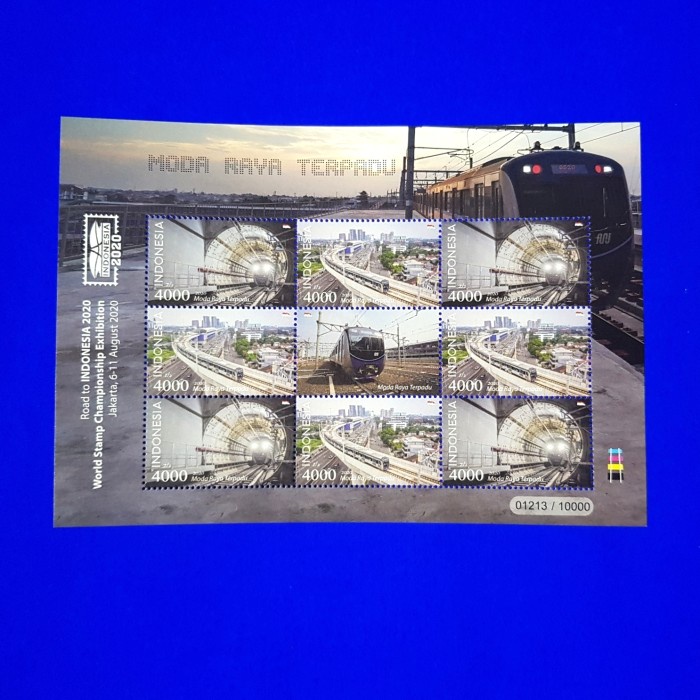 

Eklusif Perangko/Prangko Indonesia. Mrt (Moda Raya Terpadu) Minisheet Hemat