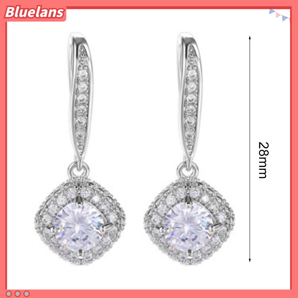 Bluelans Cubic Zirconia Hanging Drop Dangle Ear Hook Earring Party Jewelry Accessory Gift