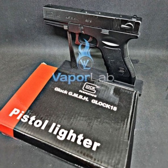 mancis korek api gas bara model pistol glok 18 gun lighter unik murah