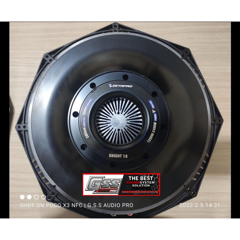 Component Speaker 18 Inchi Zetapro Knight 18 Original