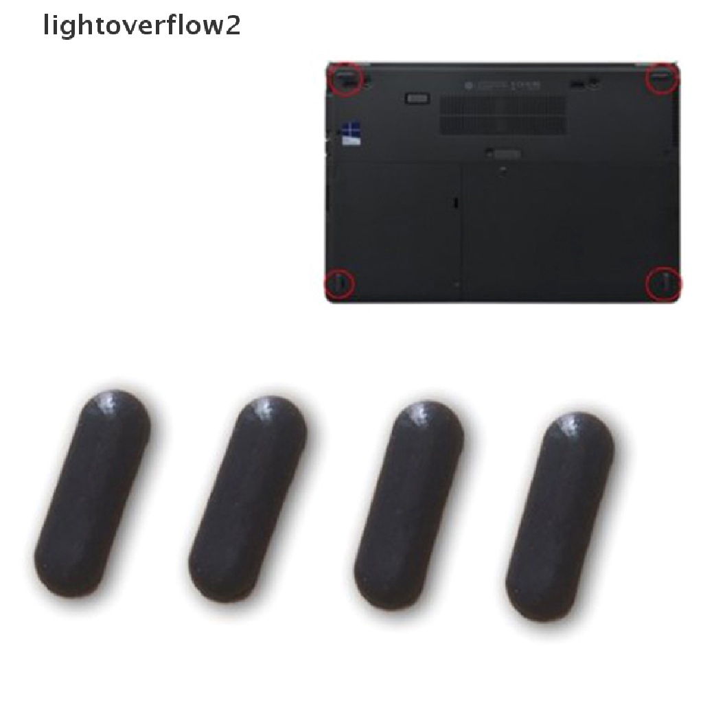 (lightoverflow2) 4pcs / Set Pad Kaki Laptop HP 9470m 9480m Bahan Karet