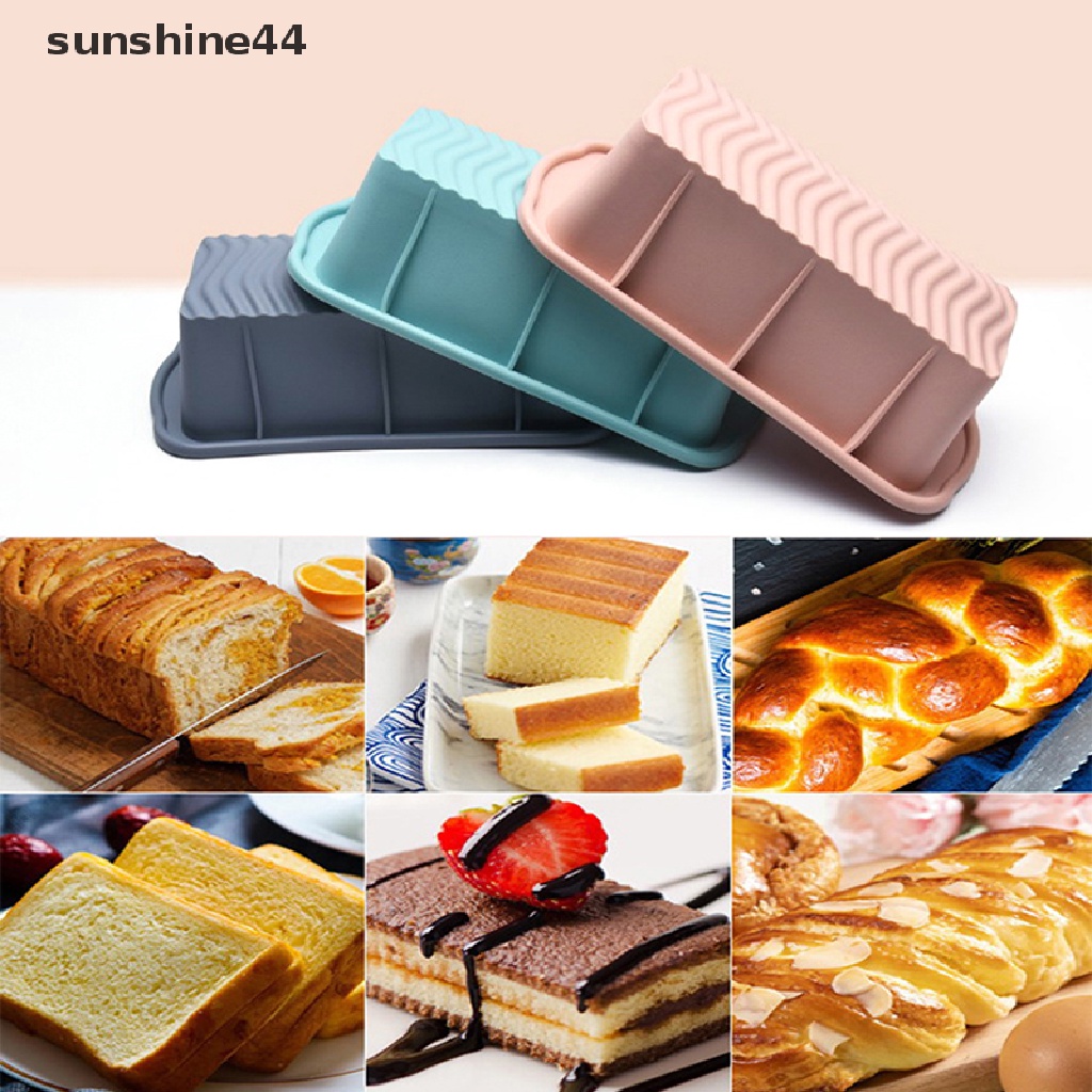 Sunshine Cetakan Kue / Fondant / Muffin / Cokelat DIY Bentuk Persegi Panjang Besar Bahan Silikon