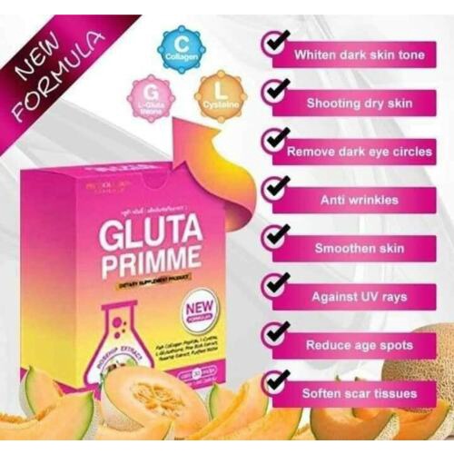 GLUTA PRIMME Dietary Supplement Precious Skin 30kapsul / Collagen / Suplemen Kecantikan