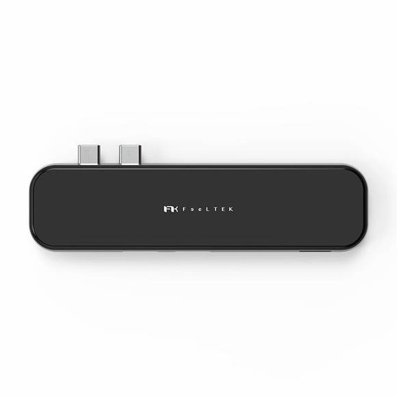 Feeltek Jet Glass 7 in 2 USB-C Hub - Black always ready