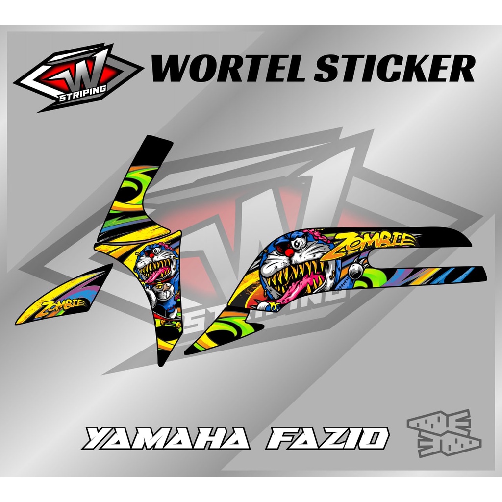 Striping Fazio-Stiker Hologram Decal Motor Fazio Doraemon