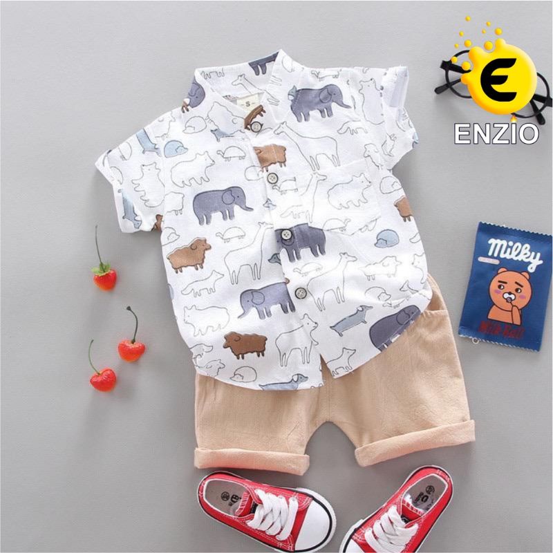 Setelan Kemeja Anak Cowok  (1-4 Tahun) Baju Berkuaitas