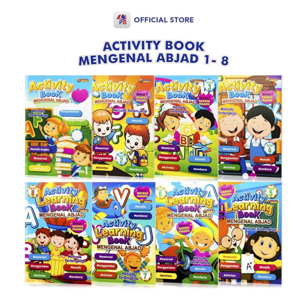 Jual Buku Belajar Anak / Activity Book Mengenal ABJAD 1 - 8 Bonus ...