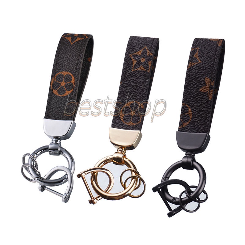 Gantungan Kunci Mobil High Grade Leather Keychain Leather Cord Pria Dan Wanita PU Leather Key Ring Car Key Ring