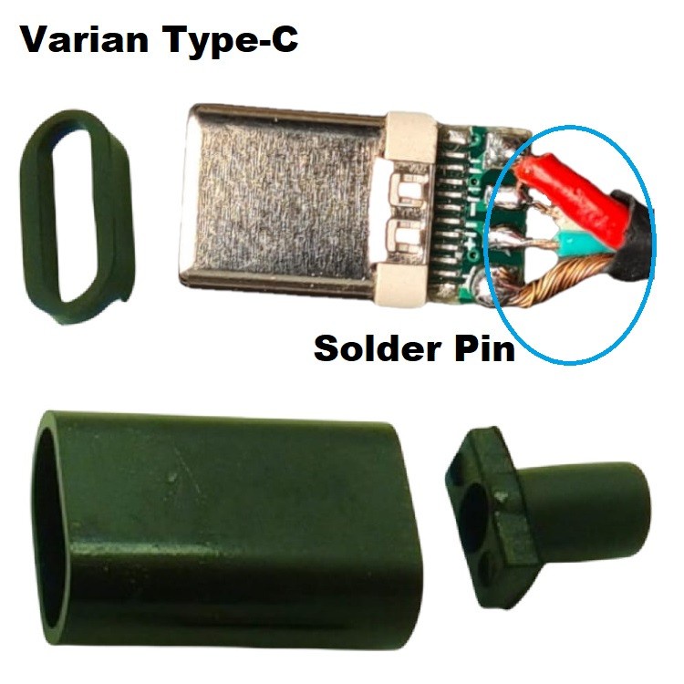 Soket USB Kosong 4pin solder Socket Connector Male Female Micro Type C