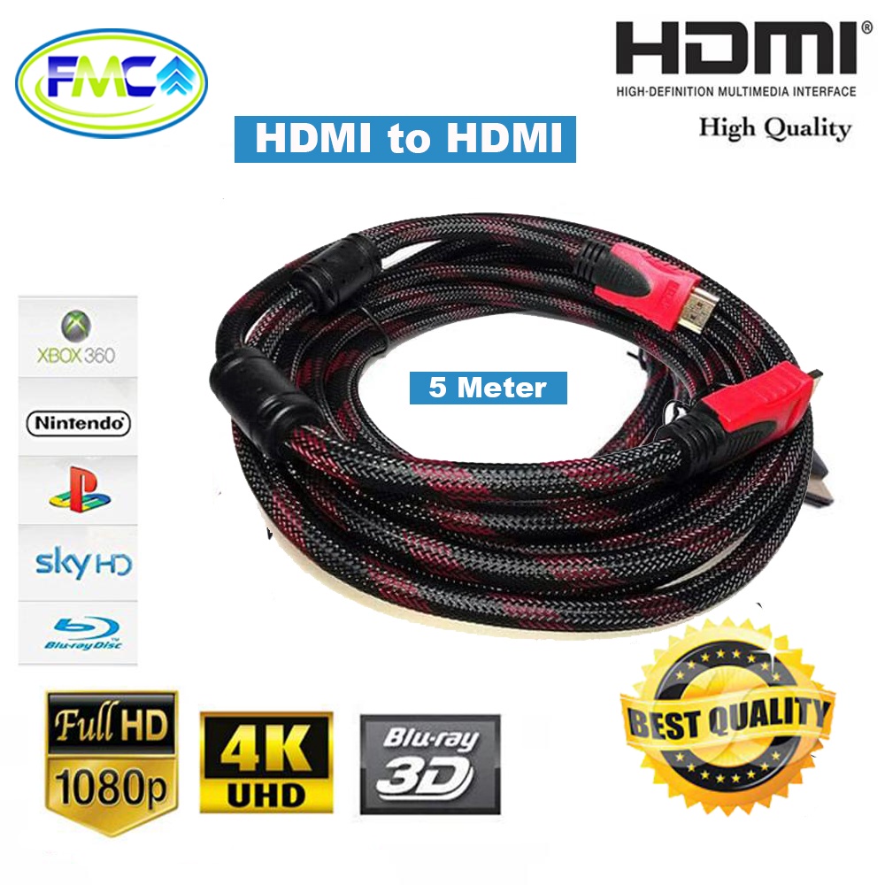 Kabel HDMI to HDMI Kabel HDMI to HDMI Full HD HDTV 5 meter 3 meter 1.5 meter High Speed Quality Support 4K Resolution