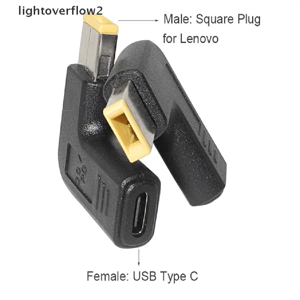 (lightoverflow2) Adapter Power DC Plug USB-C Ke Universal Untuk Laptop Lenovo Asus