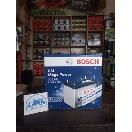 {BEKAS} Aki Mobil Nissan Grand Livina NS60L / 55B24L Bosch Accu Kering Berkualitas
