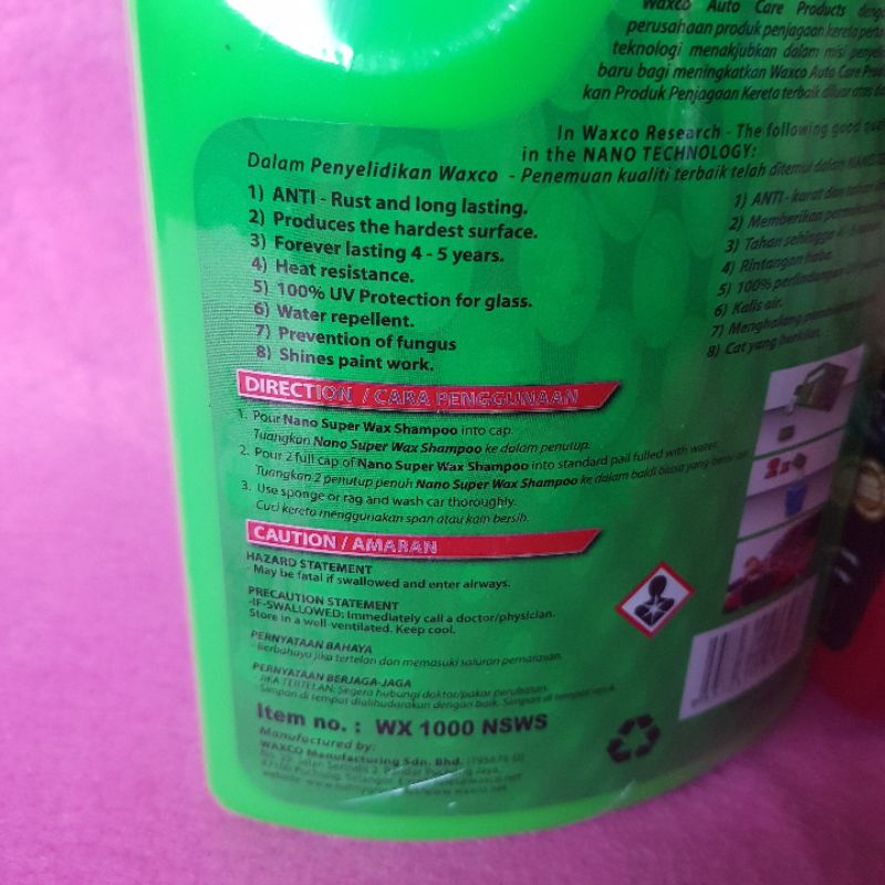 Discount Waxco Shampoo Cuci Mobil Nano Super Wax / Waxco Super Wax Shampoo 1000Ml