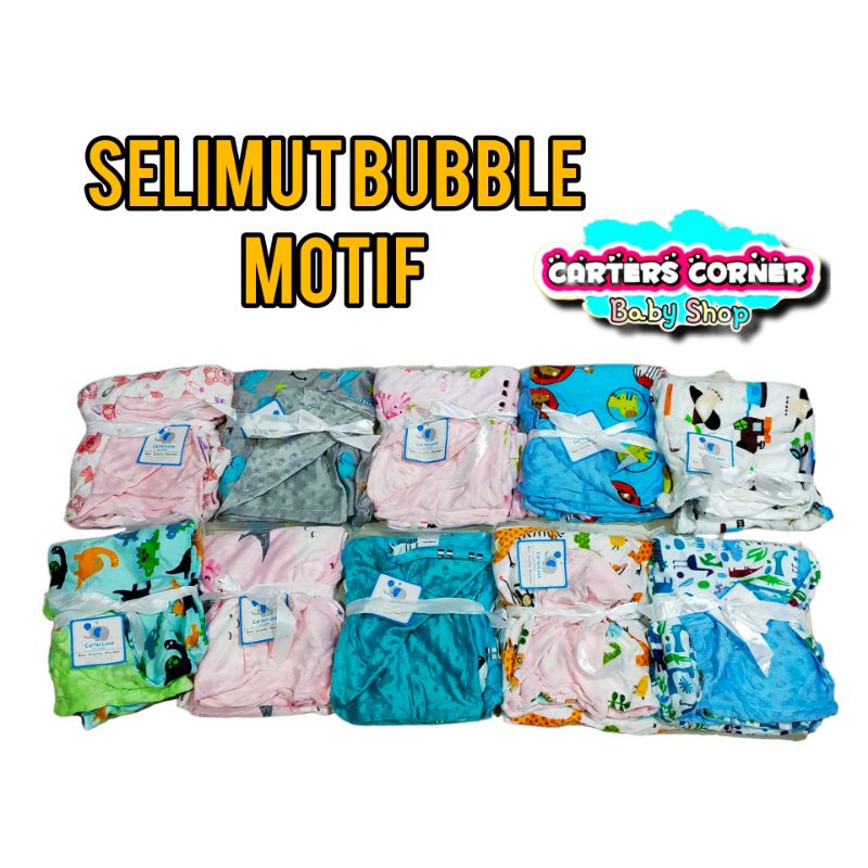 HARGA GILA .... SELIMUT BAYI DOUBLE FLEECE BUBBLE PRINT / SELIMUT DOT POLKADOT MOTIF SELIMUT BUBBLE DOUBLE FLEECE