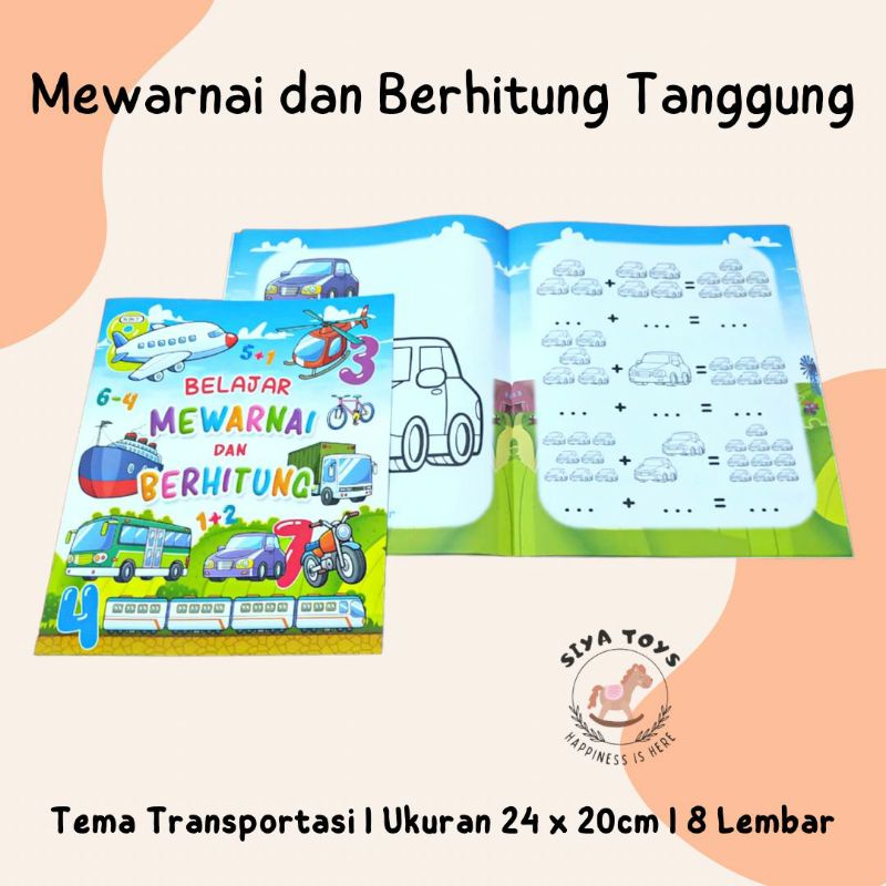 SIYA ✨ FREE BUBBLEWRAP BUKU MEWARNAI ANAK KIKY BUKU LATIHAN MEWARNAI UNTUK ANAK BUKU MEWARNAI DAN BERHITUNG ANAK BUKU LATIHAN BERHITUNG