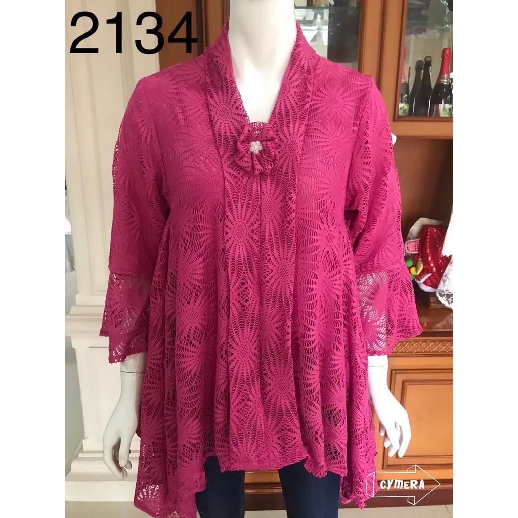 kebaya full brukat kaos premium waka waka 2134