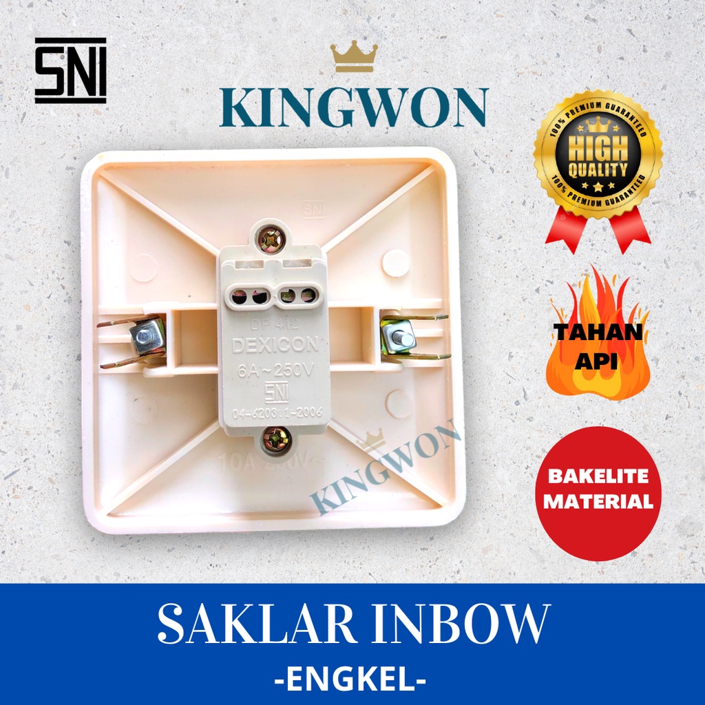 SAKLAR INBOW (IB) SAKLAR ENGKEL STOP KONTAK SINGLE / SWITCH TUNGGAL