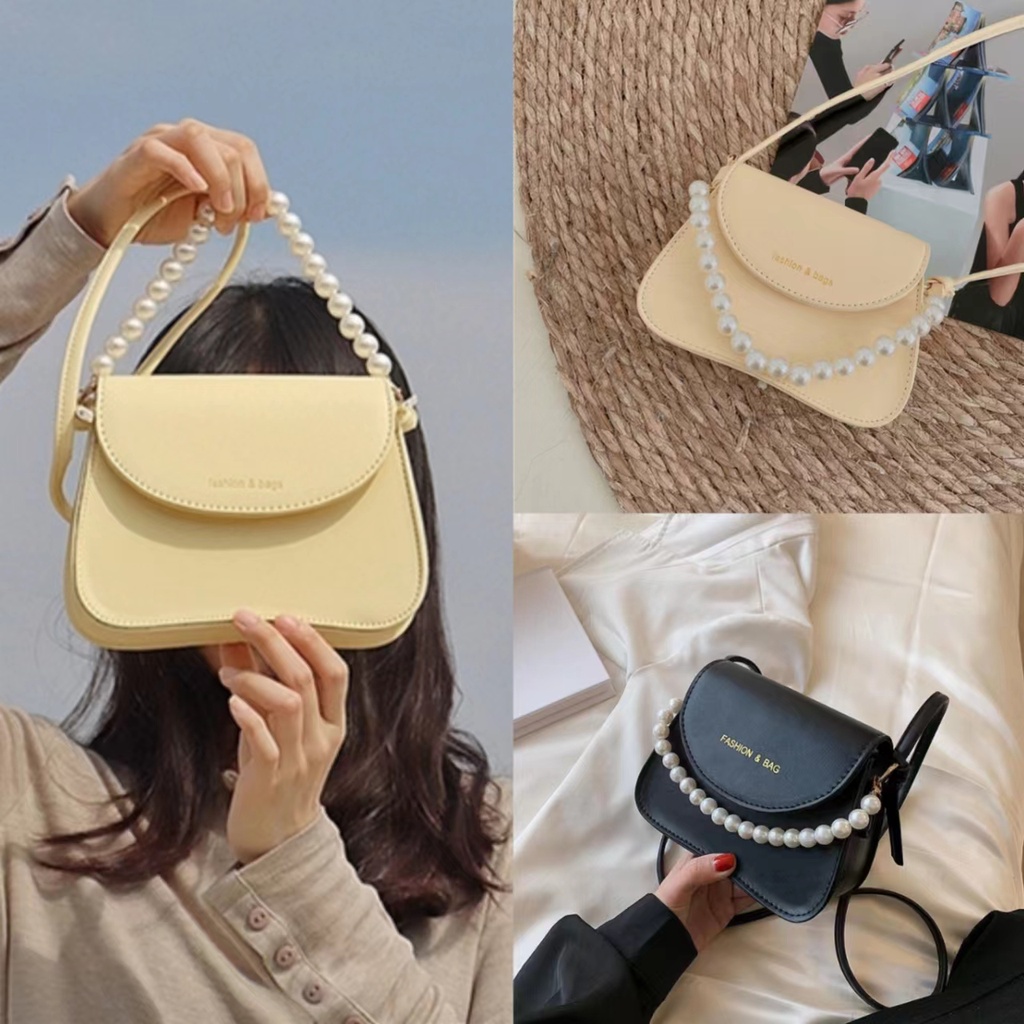 Wanita  Mini Bag Fashion &amp; Tas Saddle Bag Crossbody Bag Wanita Niche Unik Tas Kecil Tas Sederhana Aksen Rantai Tali PU Di / Tas / Suspender