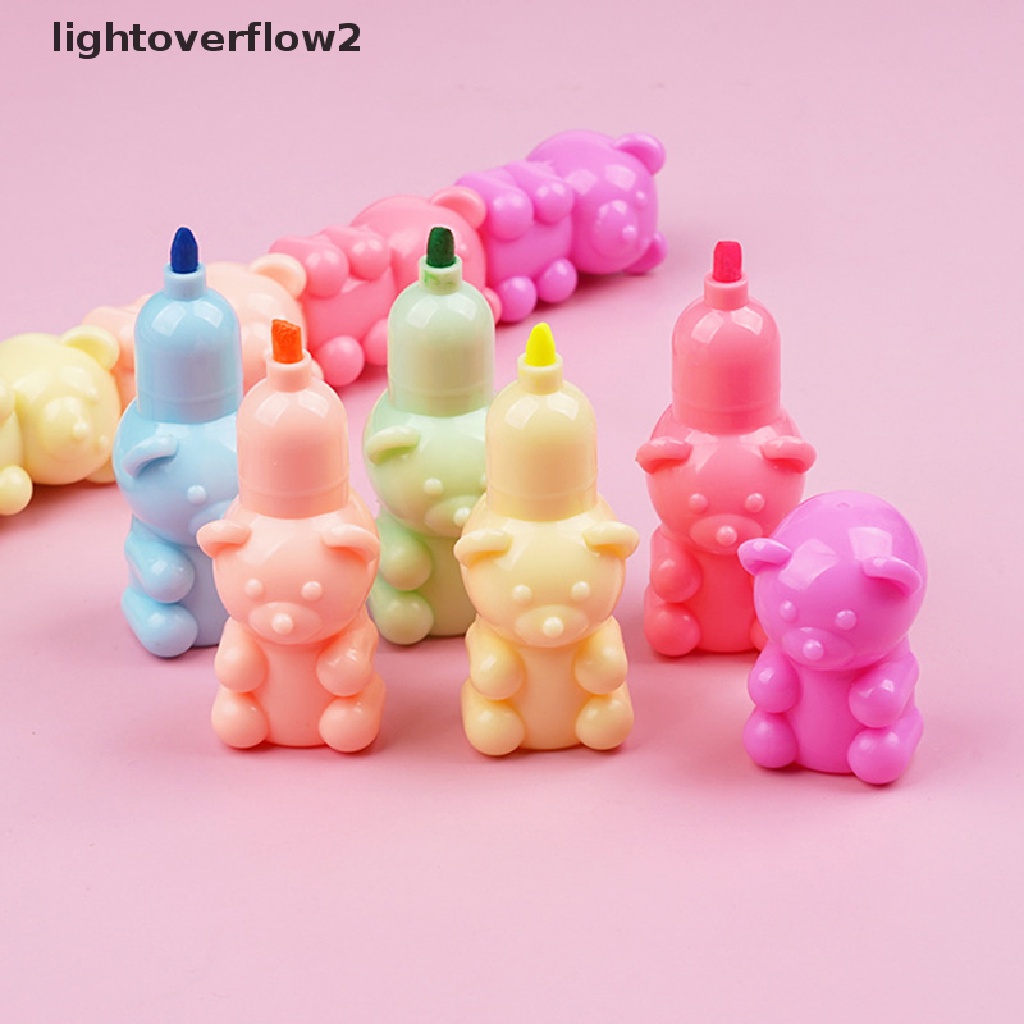 (lightoverflow2) Spidol 5 Warna Fluorescent Untuk Menggambar / Menulis