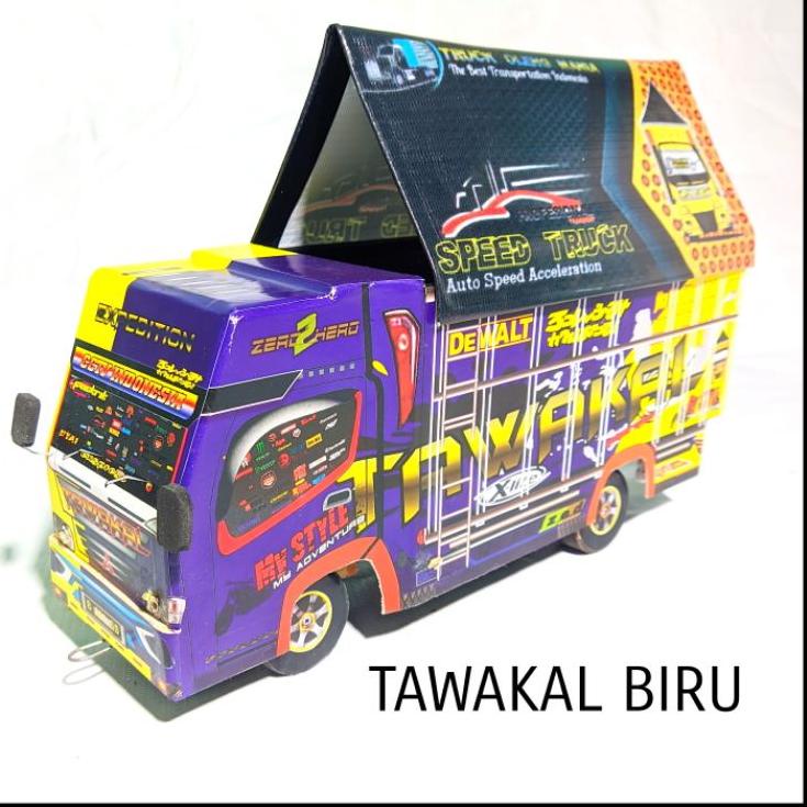 Ready Terheboh Mainan Truk Oleng Miniatur Truck Oleng Full  Lampu Terpal  Roda Dari Kayu