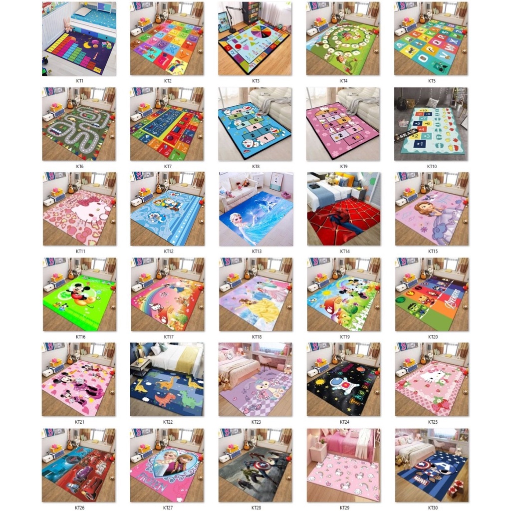 GM045  Karpet Lantai Motif Kartun Uk 180 x 120cm/ Tikar Karpet Anak/Karpet Kamar Tidur